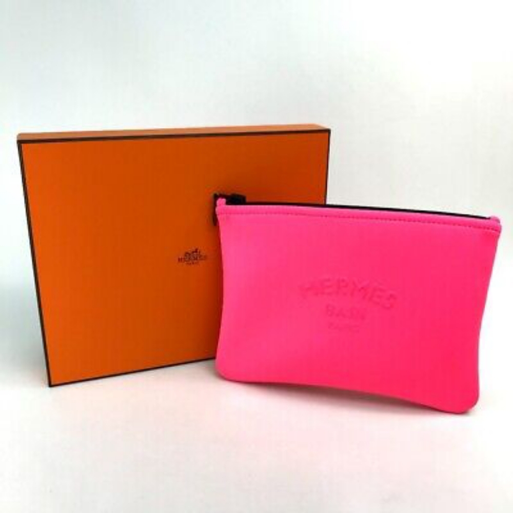 HERMES Trousse Neovan PM accessory case Pouch polyamide / Elastane Light pink - Picture 1 of 10